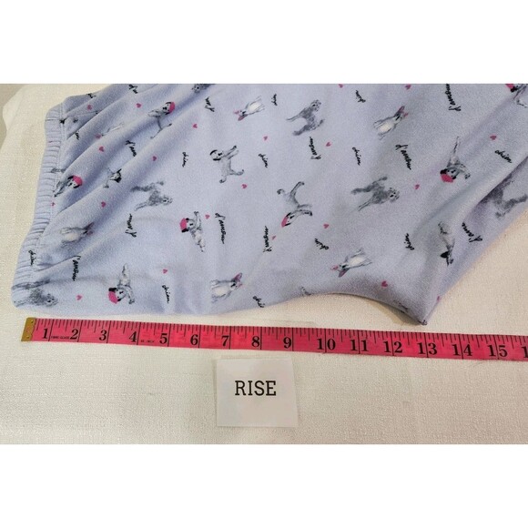 WOMENS XL BLUE PAJAMA PANTS DOGS COMFY LIGHTWEIGHT LOUNGEWEAR SOFT VIBRANT CUTE - Picture 10 of 12